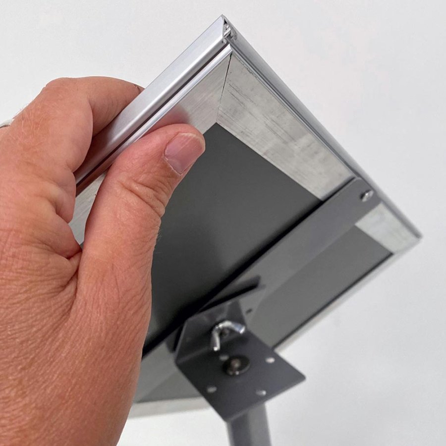 BASIC Infostand A3 - 92mm hög - A3 Klickram profil 25mm, silver #9