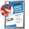 Snap frame Fast-Fix (med tape monteret på bagsiden), alu/sølv, 25 mm, A5 #1