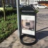 Gatupratare Gotik Circle city sign skyltställ, 70x100cm, svart #7