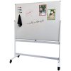 Whiteboard Pro: Emaljerad Svängbar Tavla 150x120 cm på Mobil Ställning #1