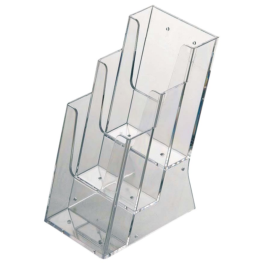 Multi Dispenser, broschyrhållare i akryl, 3 x M65 #6