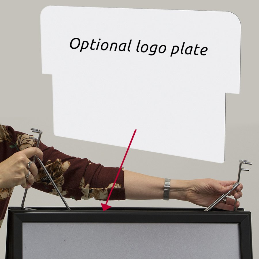 Alu-Line Standard Gatupratare Gatupratare, 50x70 cm, svart