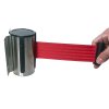 Crowd Barrier, Wall Dispenser, Stainlee Stål med 3 meter rött bälte #2