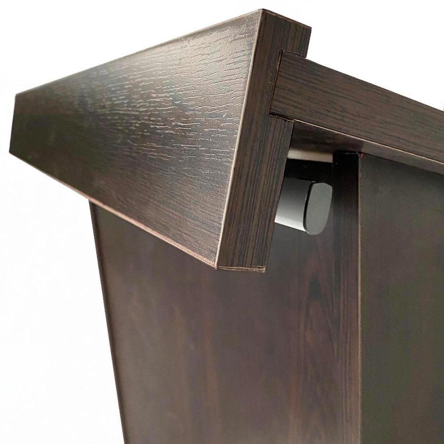 Elegant Svart Trätalstol med Hjul och Silver A3 Ram - Fast Fix Design