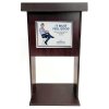 Elegant Svart Trä Talarstol med A3 Silverram - Wood Podium från Fast-Fix #1