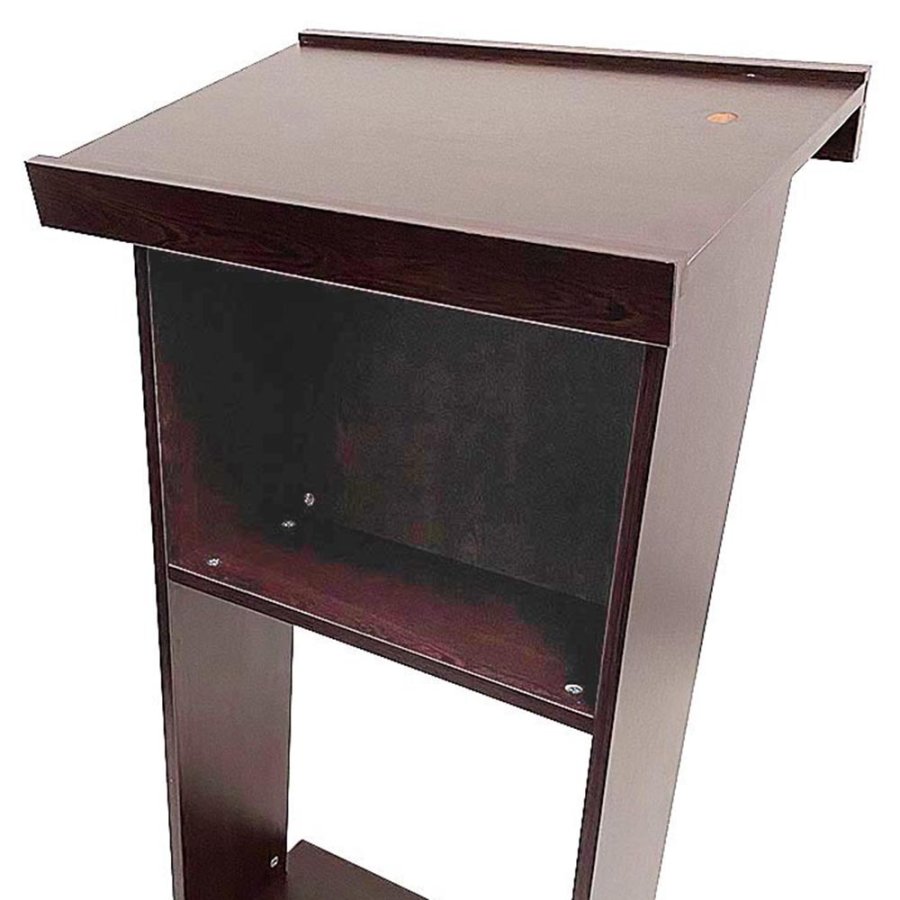 Elegant Svart Trä Talarstol med A3 Silverram - Wood Podium från Fast-Fix #2