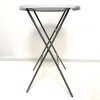 Klappbord Runt Ø 80cm: Vit Bordsskiva & Svart Stålstativ, Höjd 110cm #2