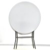 Klappbord Runt Ø 80cm: Vit Bordsskiva & Svart Stålstativ, Höjd 110cm #4