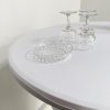 Klappbord Runt Ø 80cm: Vit Bordsskiva & Svart Stålstativ, Höjd 110cm #8