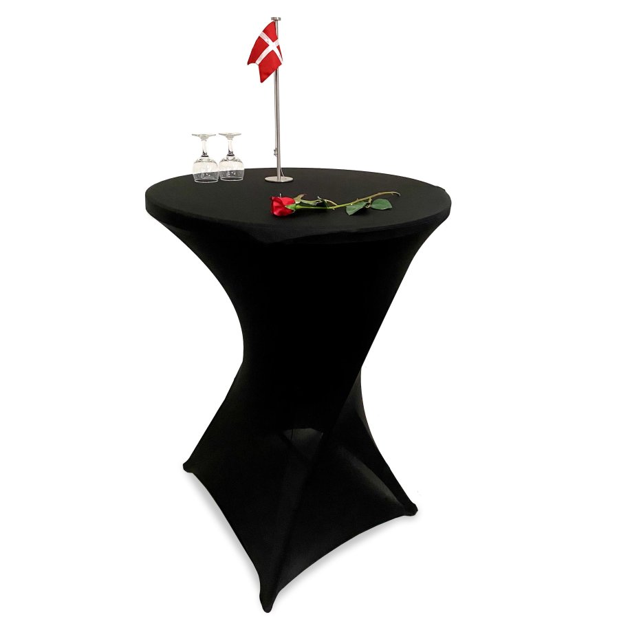 Elastisk Svart Duk till Eventbord Ø80 cm - Stilfull och Praktisk #1