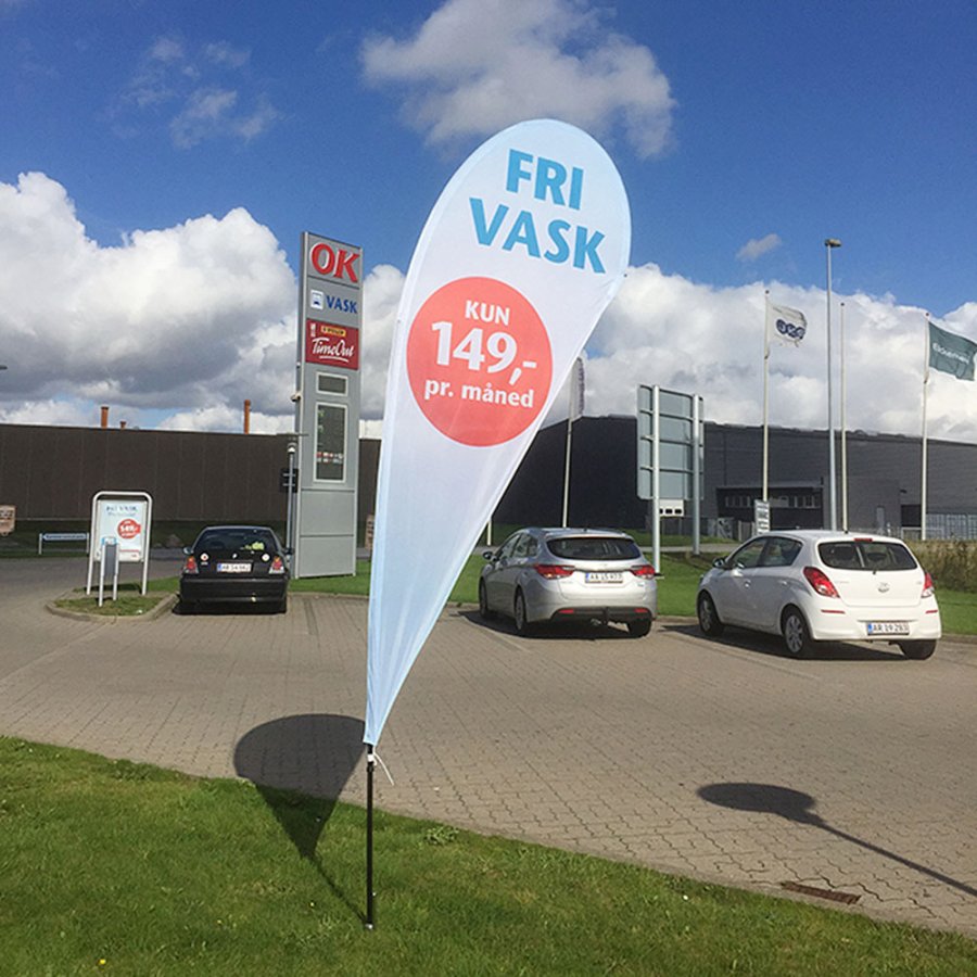 Svart stång för Outdoor Drop Flagga, Large #10