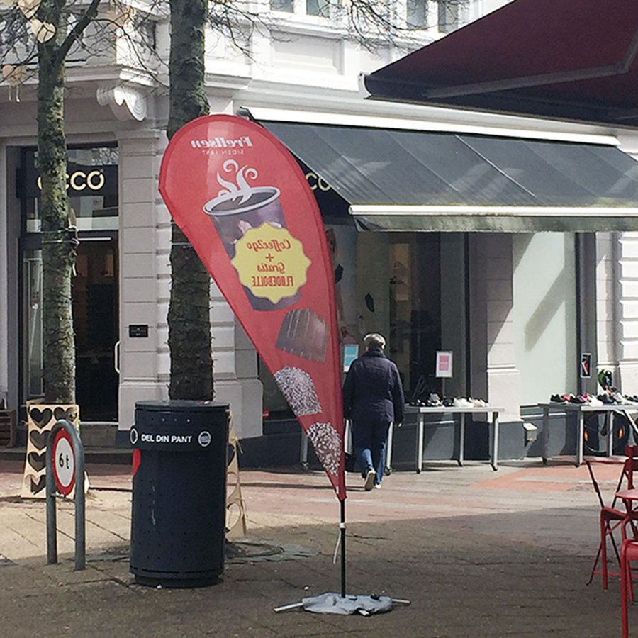 Svart stång för Outdoor Drop Flagga, Large #9