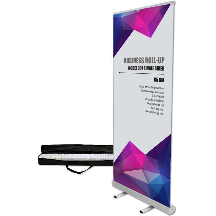 Business Roll-up, enkelsidig kassett, 85 cm, aluminium i väska med längsgående dragkedja #1