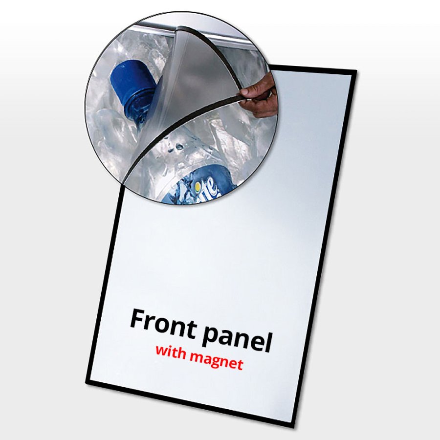 PET-frontplatta m/magnet 70 x 100 - Svart kant #1
