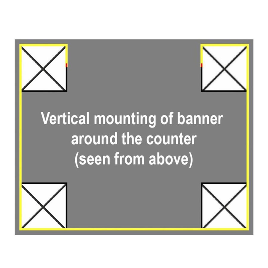 CROWN TRUSS Counter - Rektangel 95x65cm - Vit
