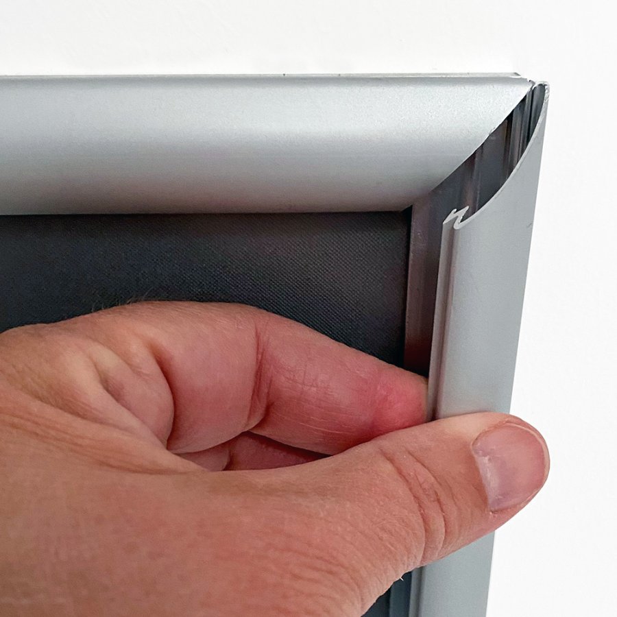 Alu sn&auml;ppramar, silver, 20 mm profil, A3