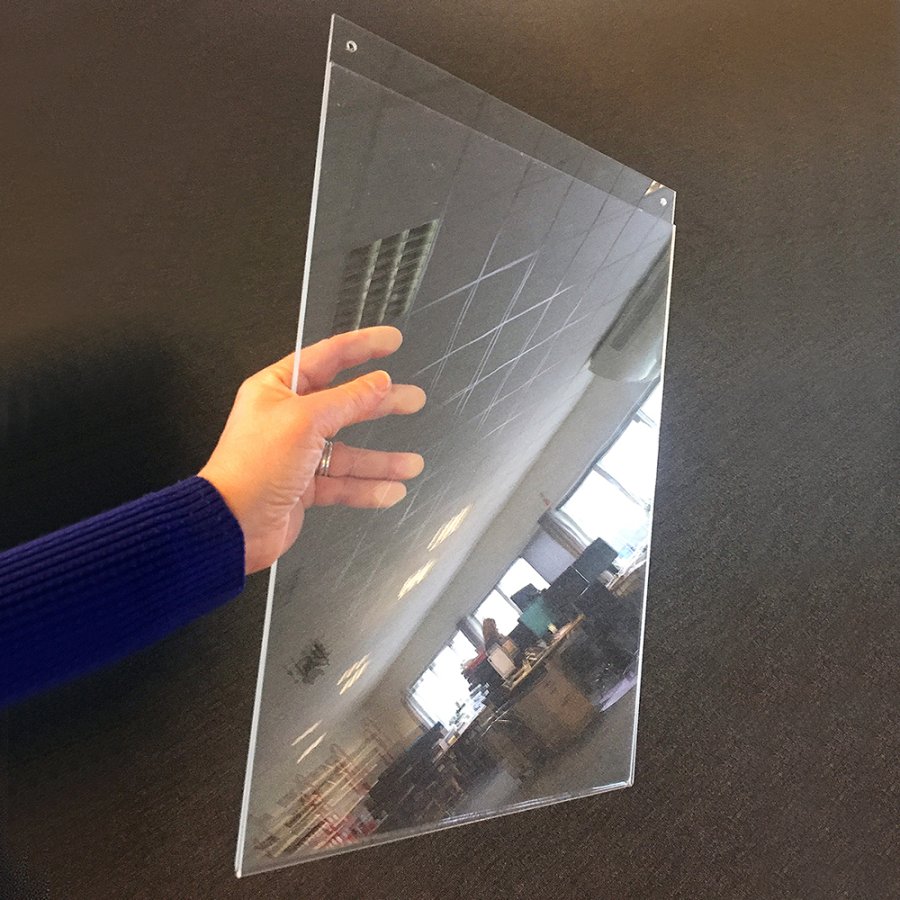 Affischh&auml;ngare i akryl med h&aring;l, vertikal, A5