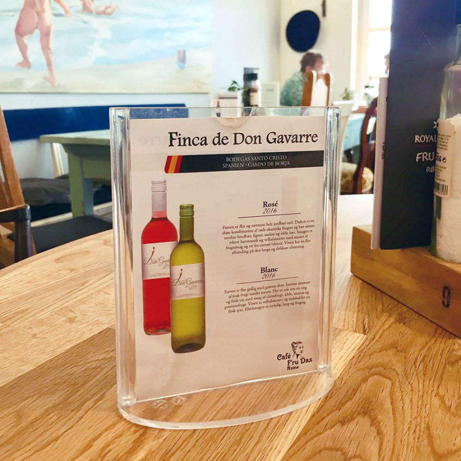 Oval Menykorth&aring;llare vertikal - A5 - 14,8x21 cm