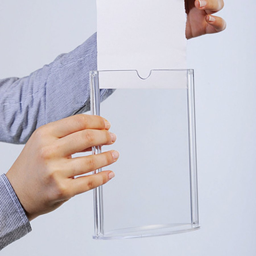 Oval Menykorth&aring;llare vertikal - A5 - 14,8x21 cm