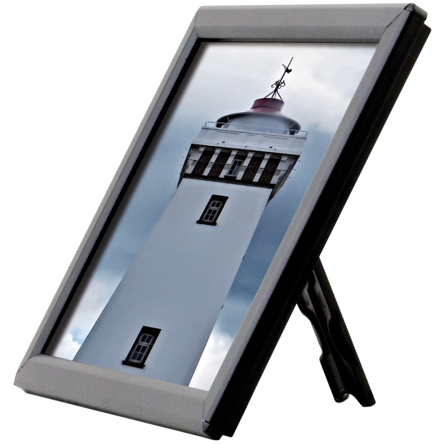 Fotosn&auml;ppramar, alu/svart, 14 mm, A4