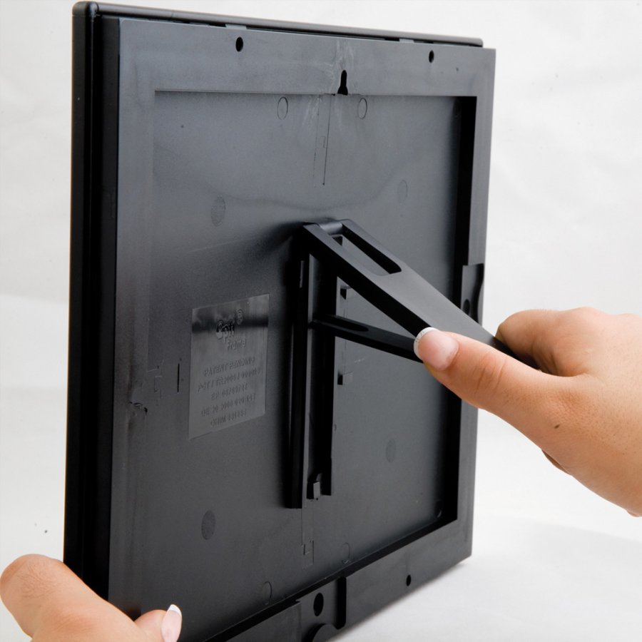 Fotosn&auml;ppramar, alu/svart, 14 mm, A4