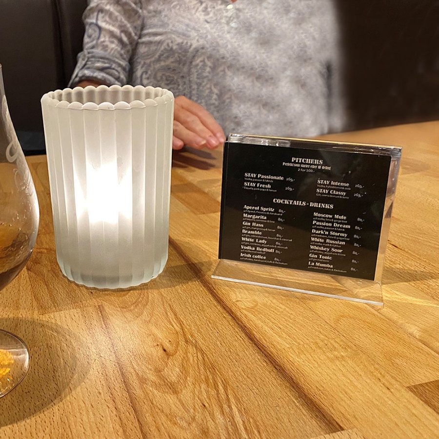 T - Menykorth&aring;llare horisontell - A4 - 21x29,7 cm