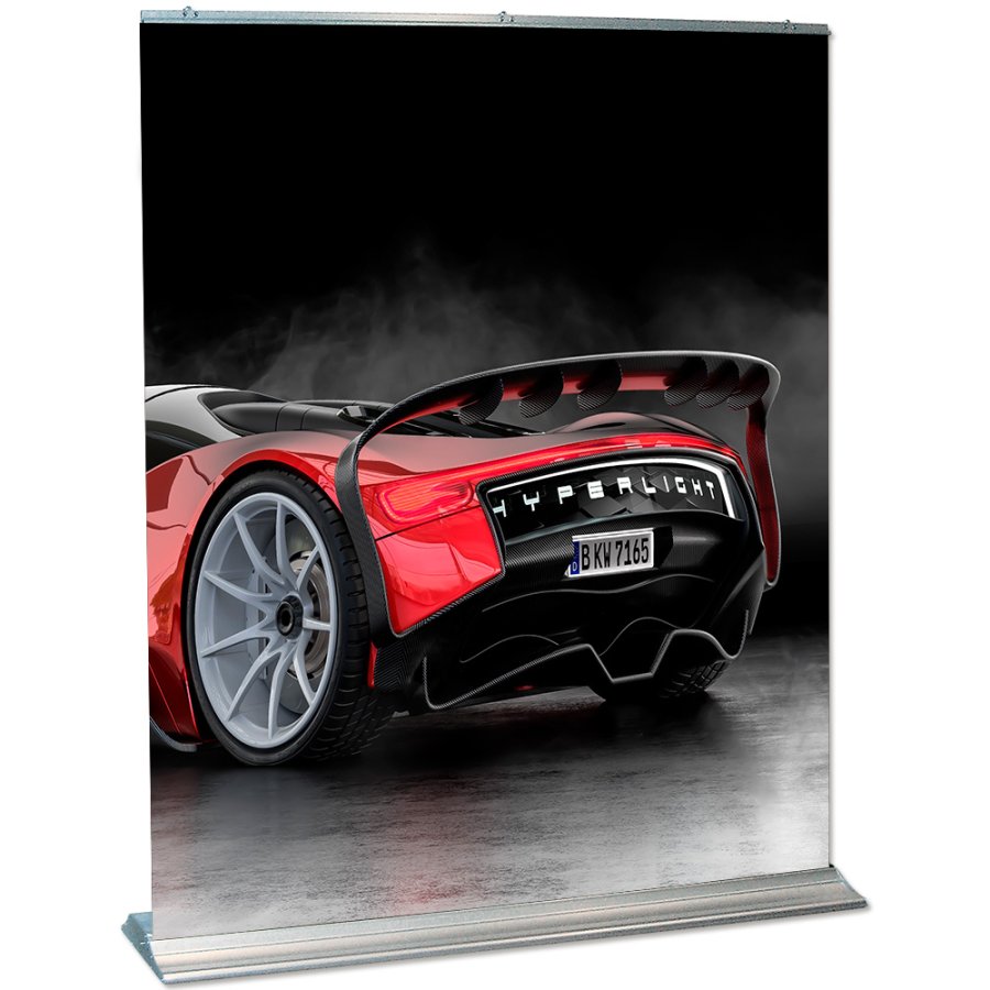 Mega Roll-up enkelsidig - 320x250 cm - silver