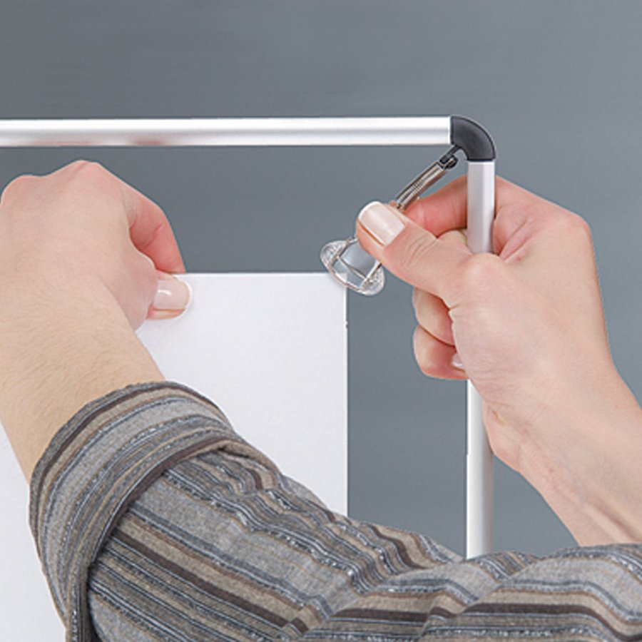 Posterb&aring;r Affischram dubbelsidig - 70x100 cm - silver