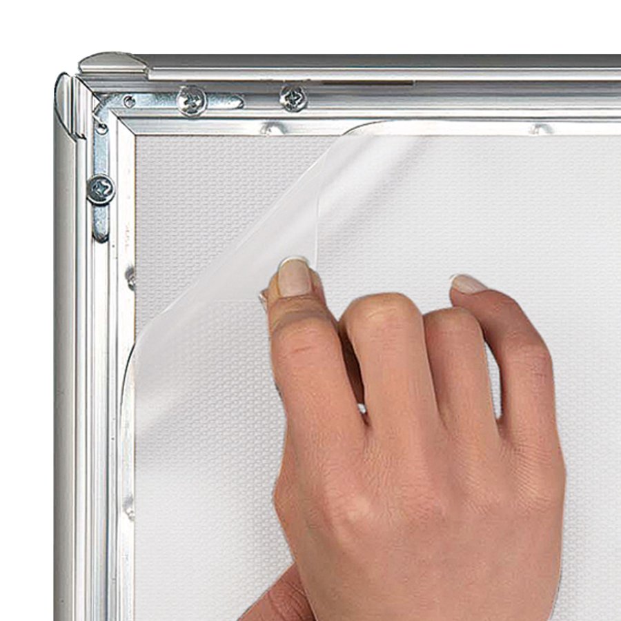 H&auml;ngande Alu sn&auml;ppram dubbelsidig - 25 mm - A2 - silver