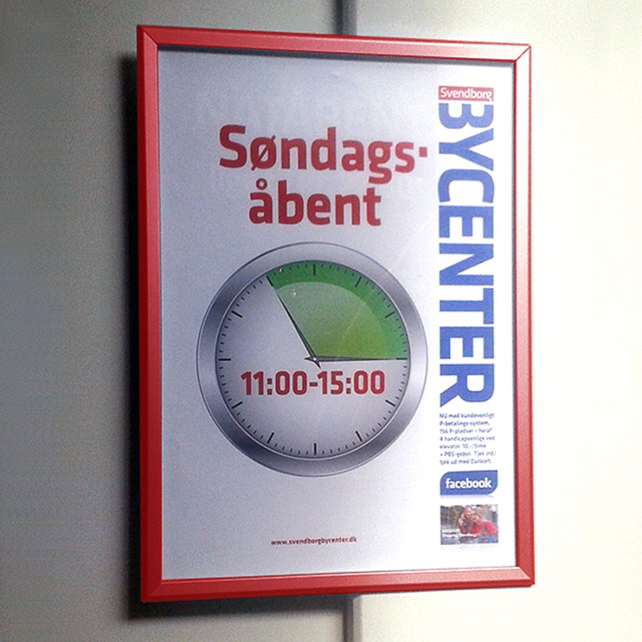 Alu sn&auml;ppramar - 32 mm - 70x100 cm - r&ouml;d