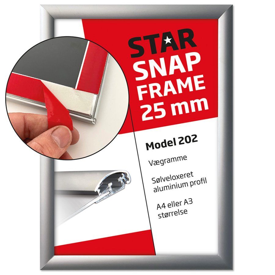 sn&auml;ppramar Fast-Fix, alu/silver, 25 mm, A4