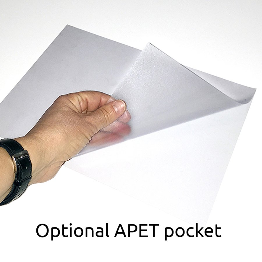 Flex Stander med sort plastramme, A5