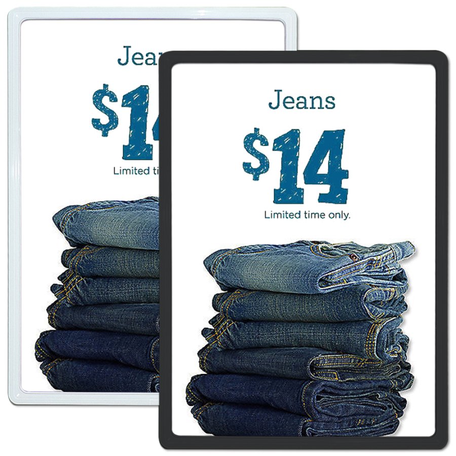 Flex Plastprisram dubbelsidig - A5 - svart