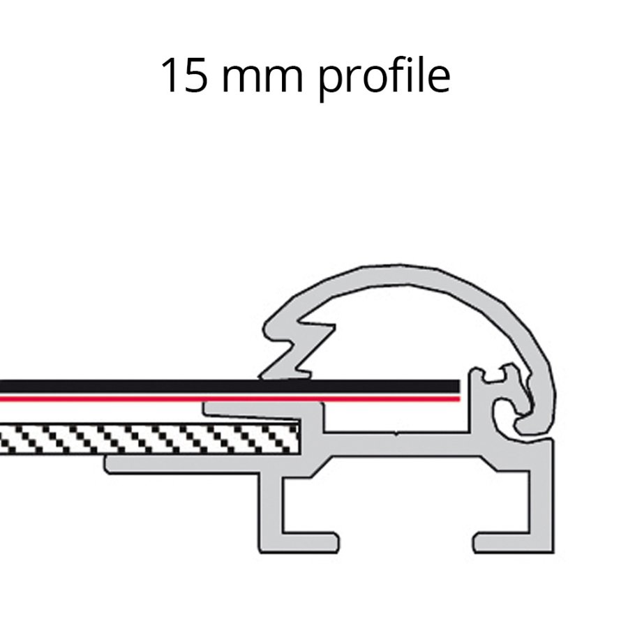 Alu sn&auml;ppramar - 15 mm - A4 - silver