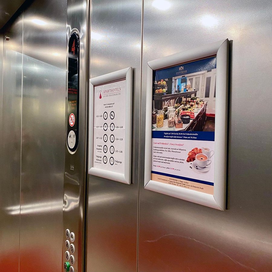 Alu sn&auml;ppramar - 30 mm - A4 - silver