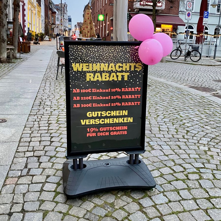 Wind-Sign Waterbase Budget Gatupratare- 50x70 cm - svart