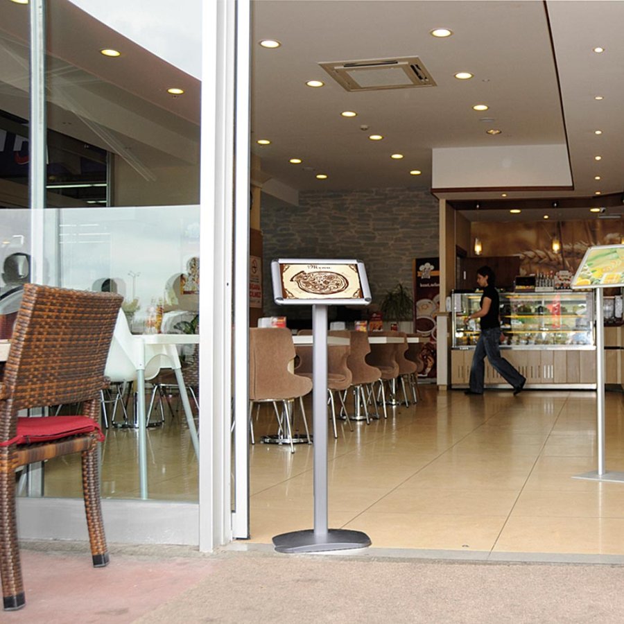 Expo Info stativ - A4 - silver