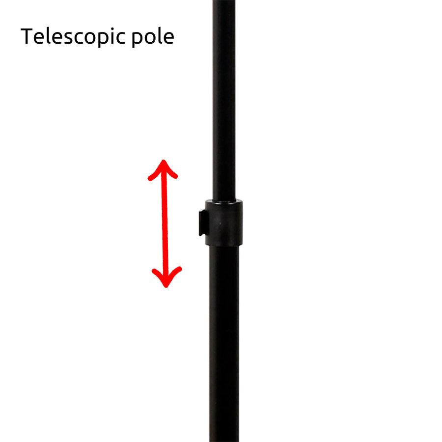 Infost&auml;ll Teleskopisk, sort, A4