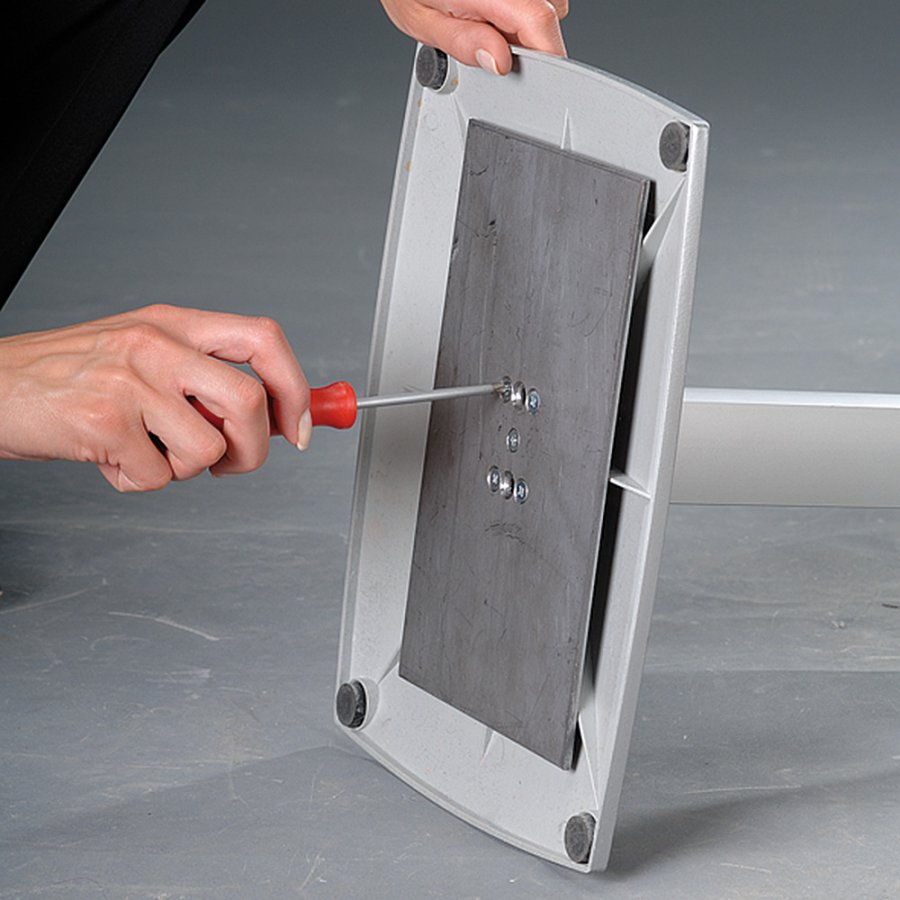 Flex Info stativ justerbart - A4 - silver