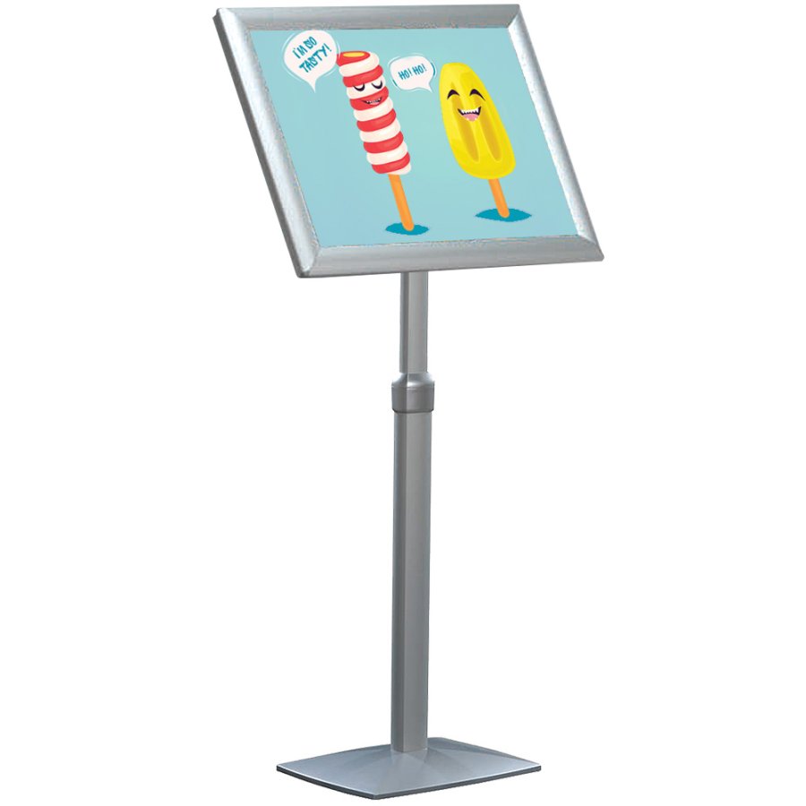 Flex Info stativ justerbart - A2 - silver