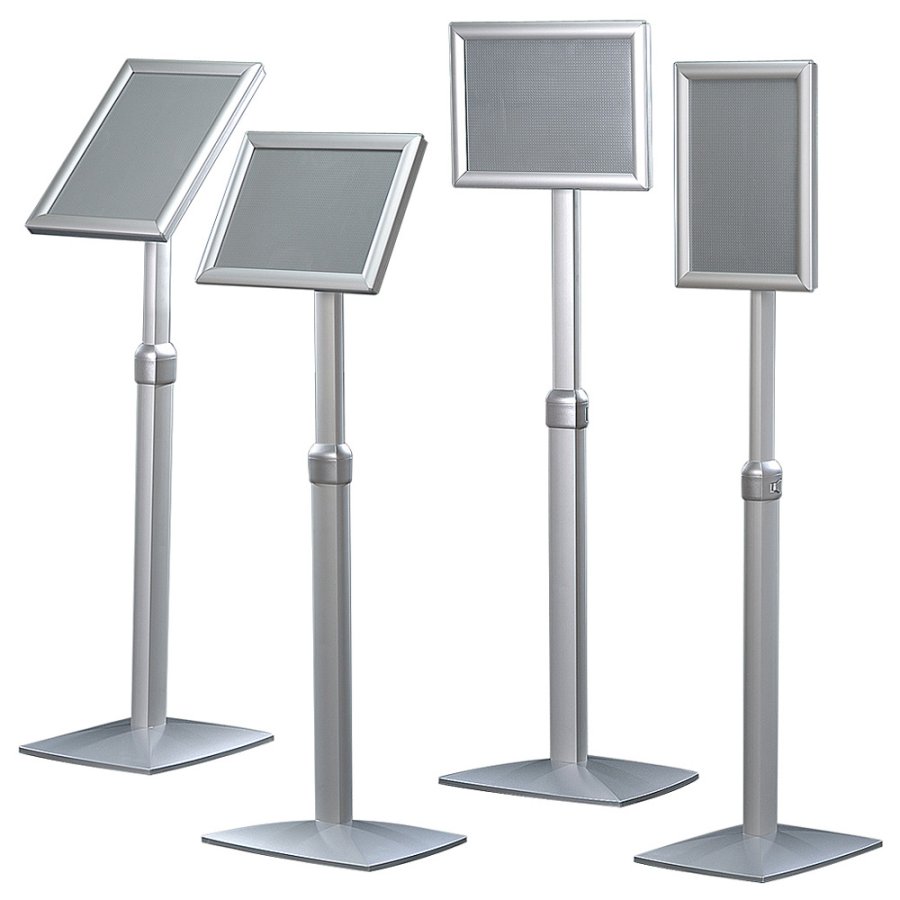 Flex Info stativ justerbart - A2 - silver