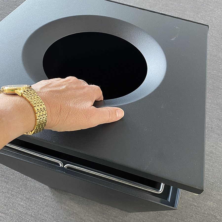 Waste Bin, svart, maxi 120 L