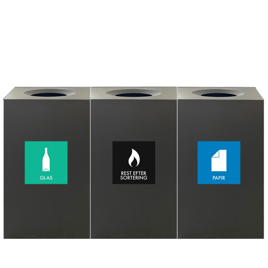 Waste Bin, svart, maxi 120 L