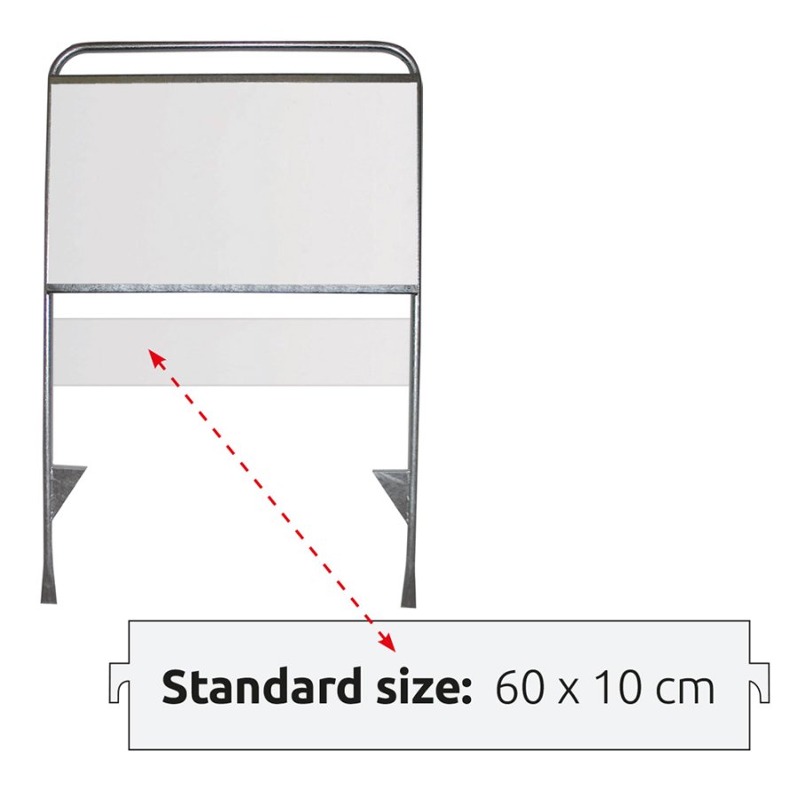 Estate Sign Budget Panel storlek 60x10 cm i 3 mm polystyren
