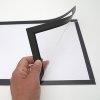 Sj&auml;lvh&auml;ftande affischram, plast m/magnet&ouml;ppning, A4, svart #3