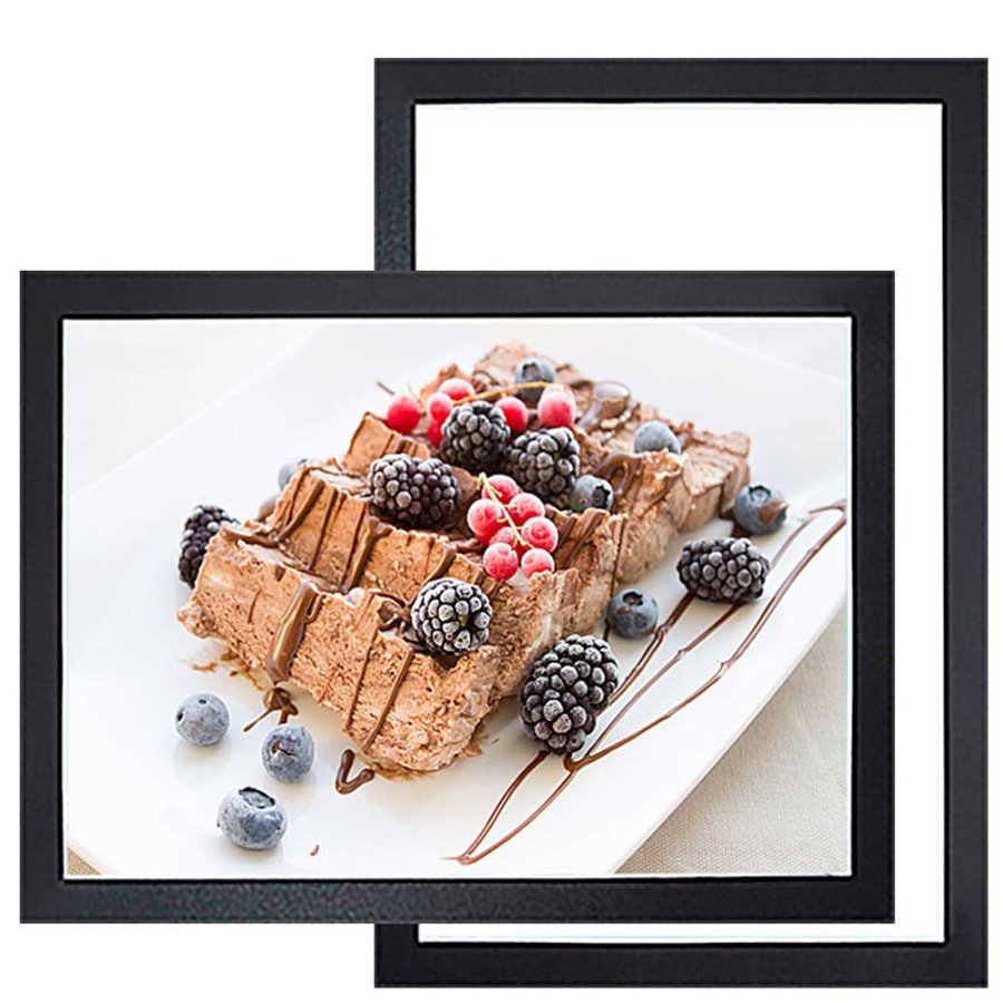 Sj&auml;lvh&auml;ftande affischram, plast m/magnet&ouml;ppning, A4, svart