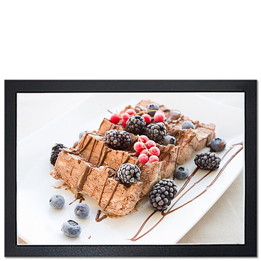 Sj&auml;lvh&auml;ftande affischram, plast m/magnet&ouml;ppning, A3, svart