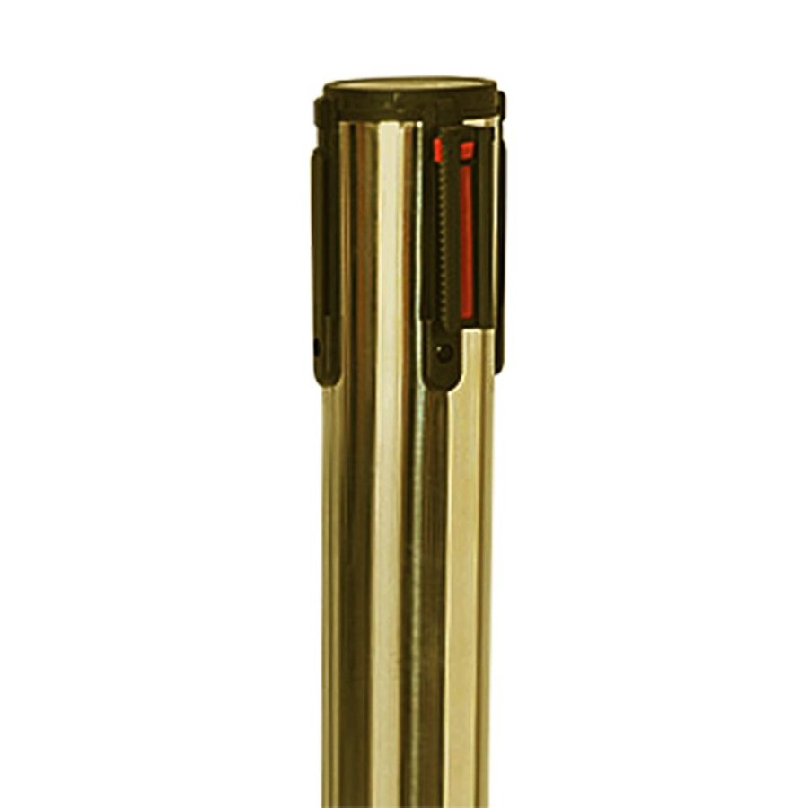 Crowd Barrier, Guld med 3 meter r&ouml;tt b&auml;lte