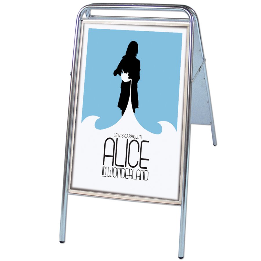 Expo Sign Standard Gatust&auml;ll - 70x100 cm - silver